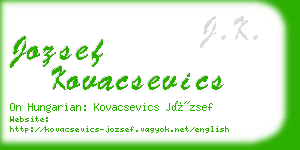 jozsef kovacsevics business card